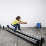 support structure for indoor slackline