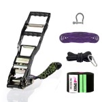 Slackline and trickline tensioning kit
