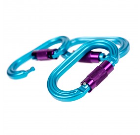 mousqueton ovale avec embout en aluminium