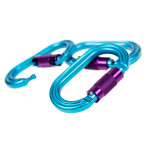 oval carabiner with aluminium ferrule