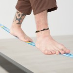 structure de support pour slackline intérieure