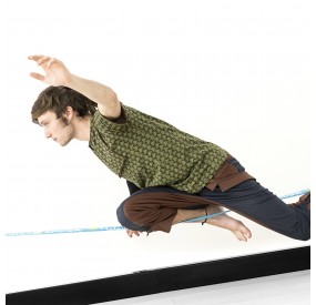support structure for indoor slackline